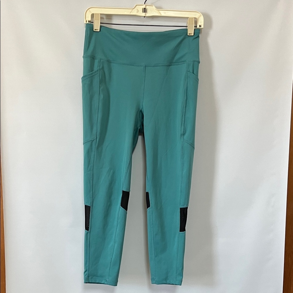 Rise By LULAROE  Women's Teal and Black Athletic Leggings Size M